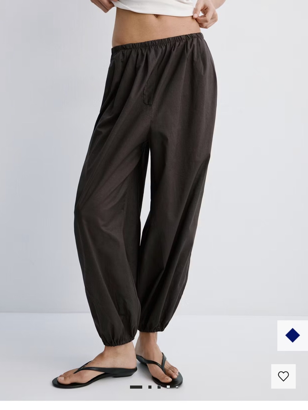 Mango ladies Elastic-Waist Joggers — Dark Brown! Like new never worn! Size 0